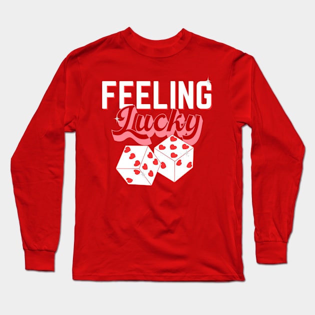 Feeling Lucky Retro Valentines Long Sleeve T-Shirt by jackofdreams22